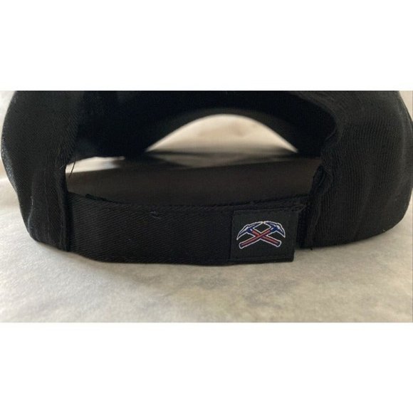 Miner Logo Cap Hat Black Embroidered Hook and Loop Adjustable ~ New - Picture 3 of 6